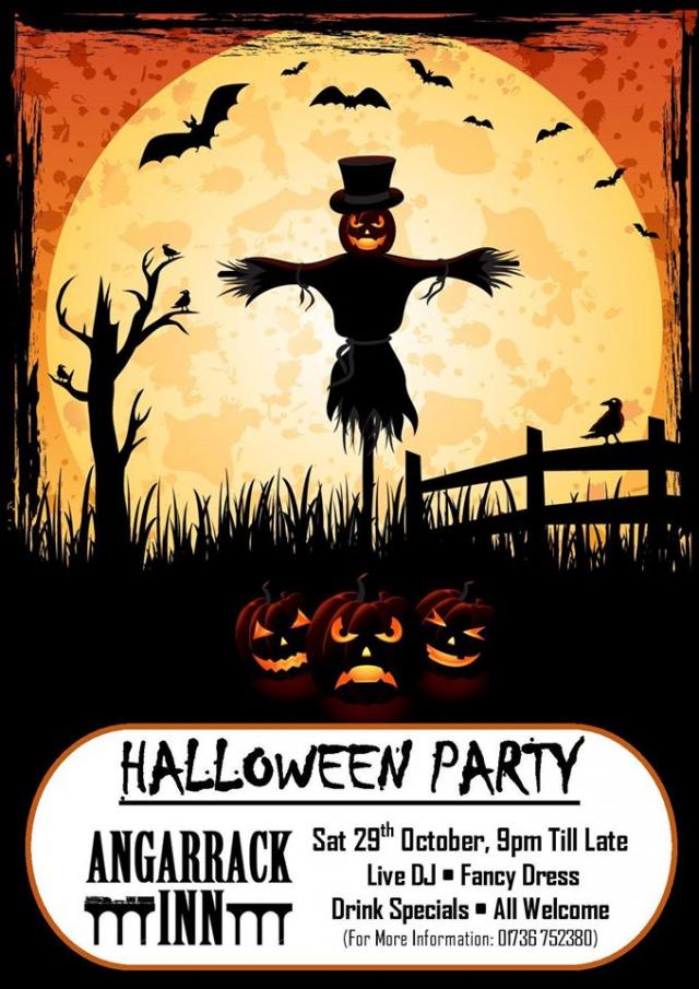 Halloween Party Sat 29th October 9pm til late